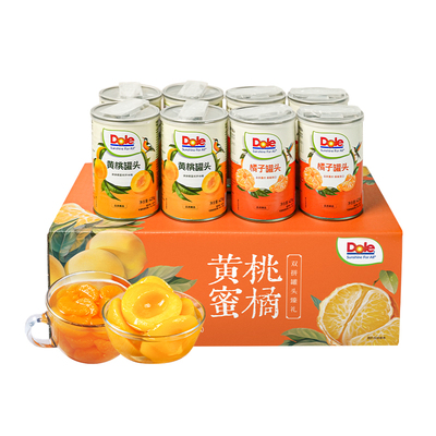 Dole都乐黄桃蜜橘双拼礼盒425g*8罐