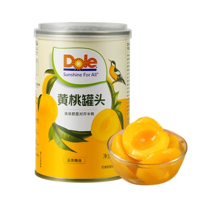 Dole都乐糖水型黄桃罐头425g*5罐
