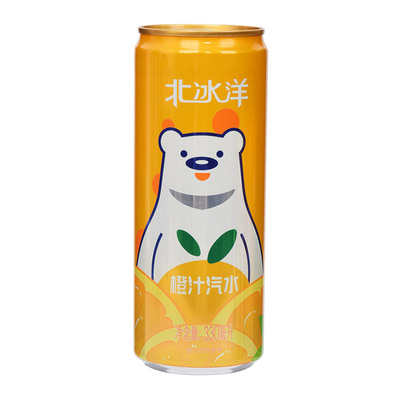 北冰洋听装橙汁汽水330ml*24听