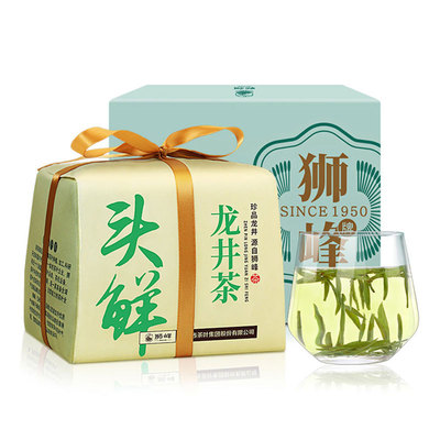 狮峰牌龙井茶江南赋头鲜明前特级纸包200g