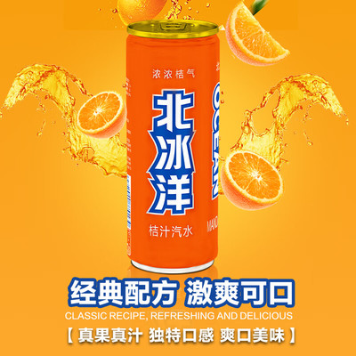 北冰洋听装桔汁汽水330ml*24听